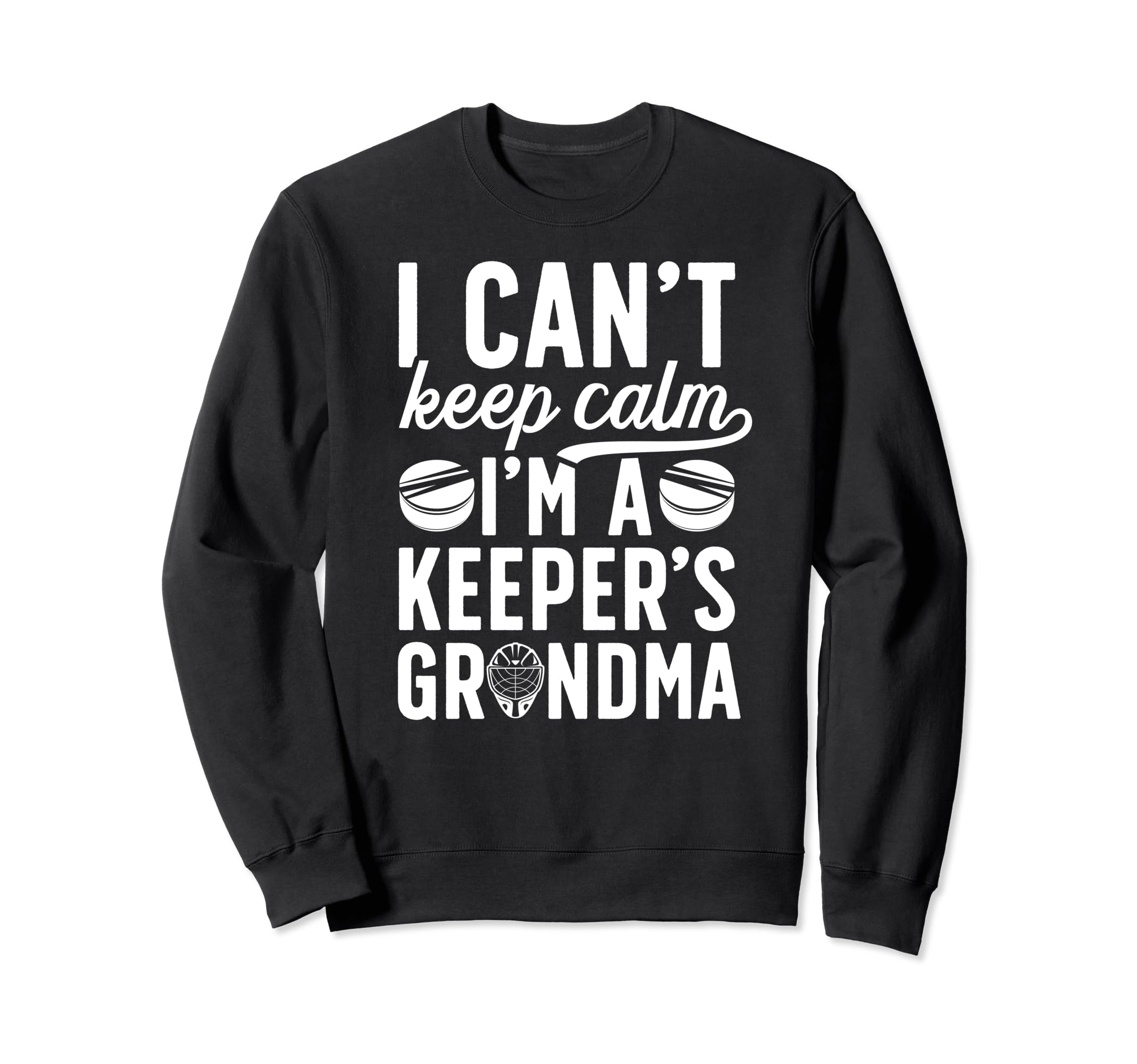 Im Hockey Keeper Grandma Ice Hockey Sweatshirt - Unique Graphic Unisex