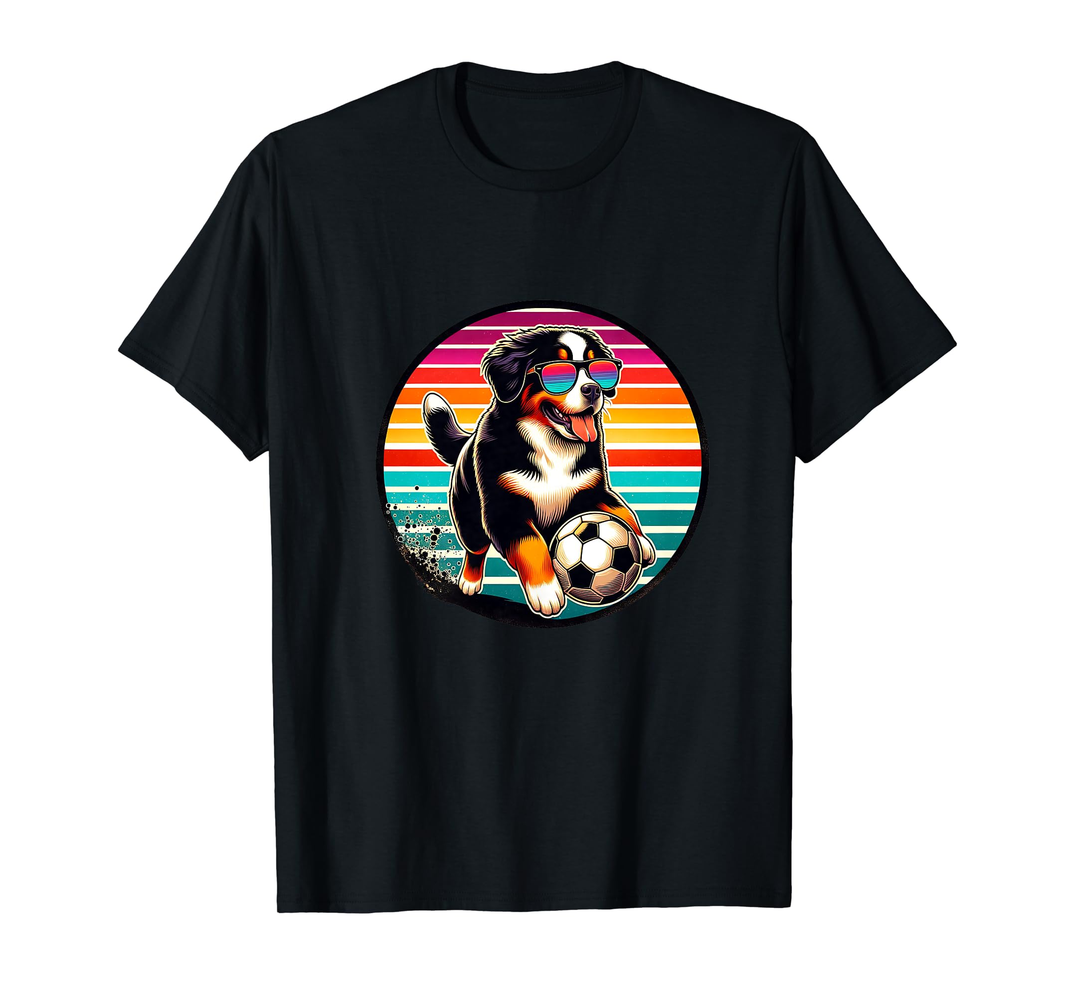 Bernese Mountain Dog Soccer Champion T-Shirt - Streetwear Style for Adults