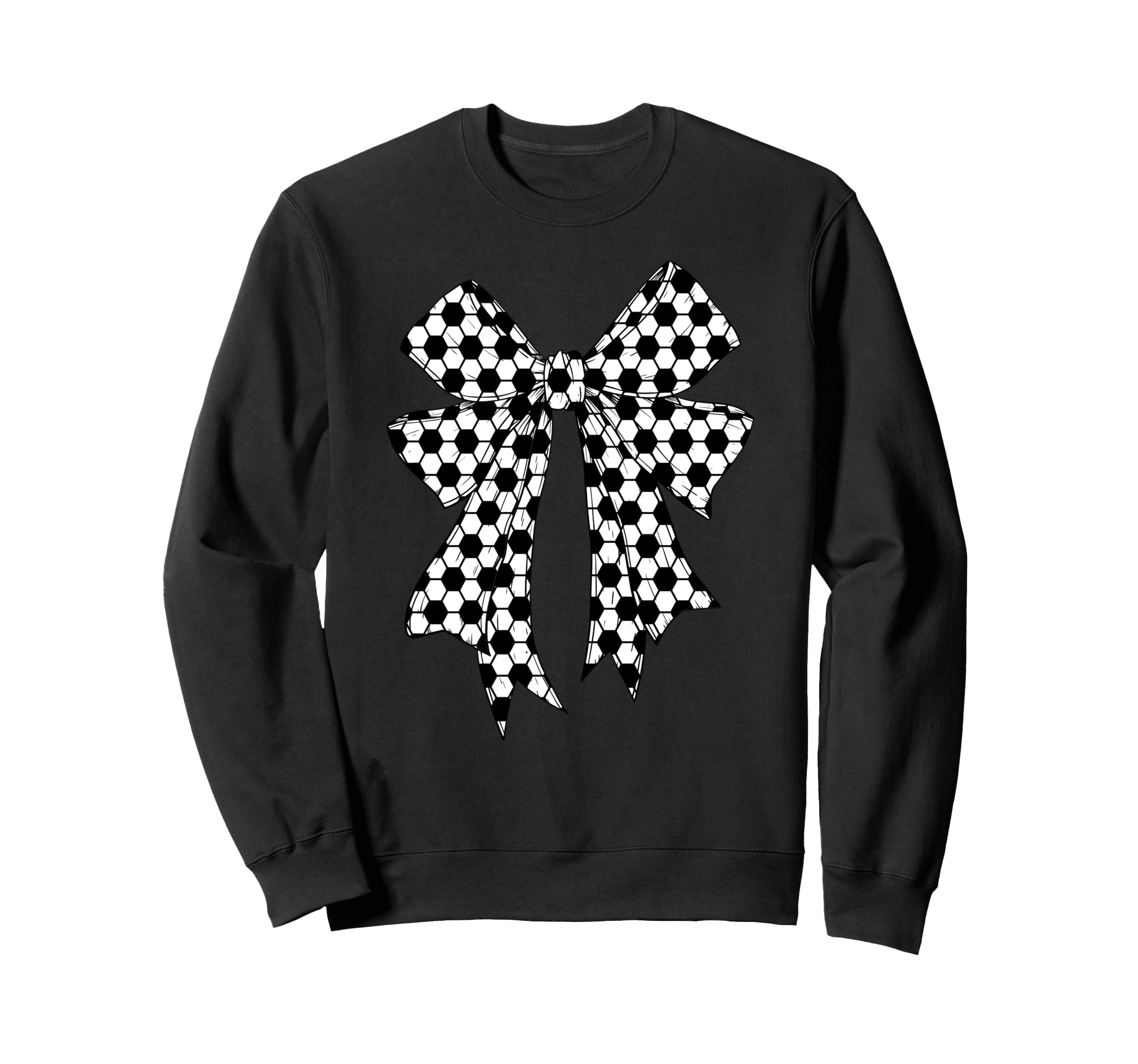 Soccer Ball Coquette Bow Sweatshirt - Casual Everyday Wear for Adults