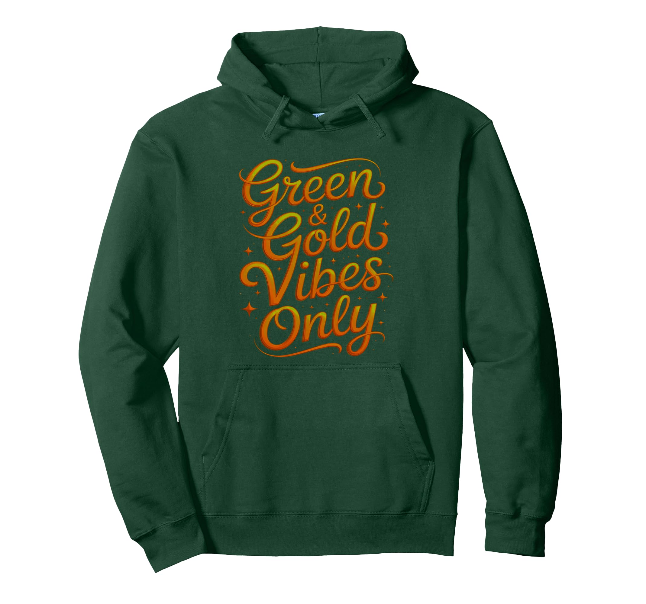 Winners Wear Green Gold Vibes Only Hoodie - Streetwear Style for Adults