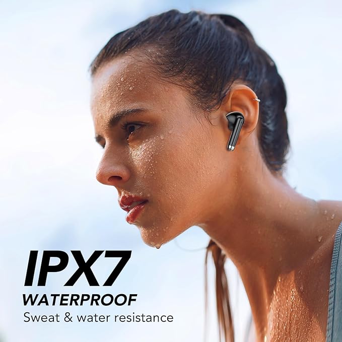 Wireless Earbuds, 2025 New Bluetooth 5.4 Headphones HiFi Stereo with 4 ENC Mic, 40H Mini Ear Buds In-Ear Noise Cancelling Earbuds with LED Screen, Ultra Light USB-C Bluetooth Earphones for Android iOS