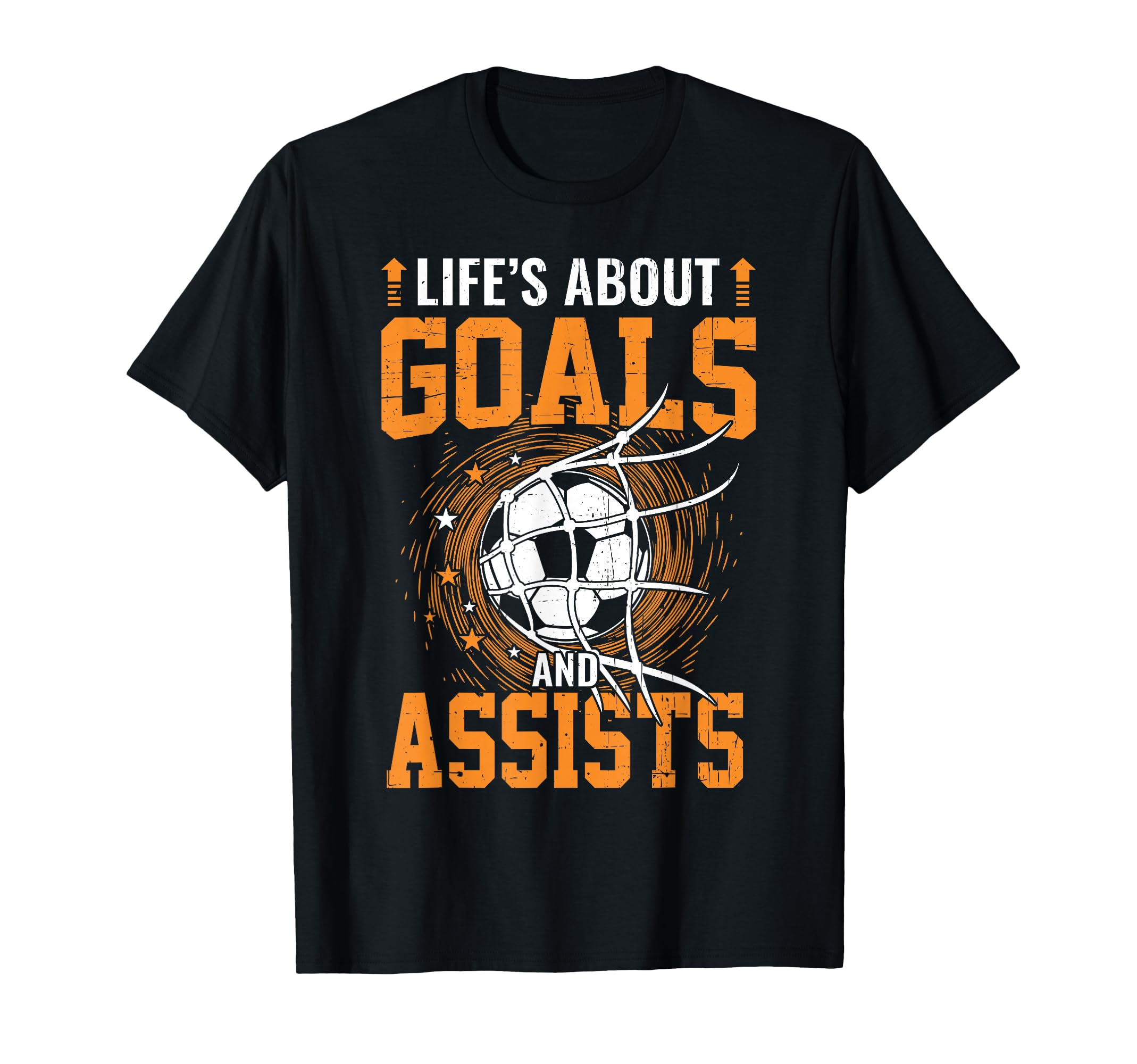 Lifes About Goals And Assists Soccer T-Shirt - Custom Art Print for Adults