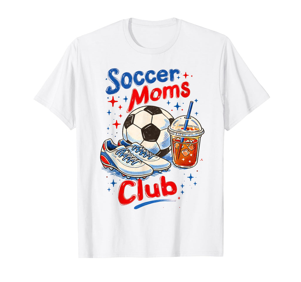 Soccer Moms Club Soccer Mama Game T-Shirt - Aesthetic Graphic Men Women