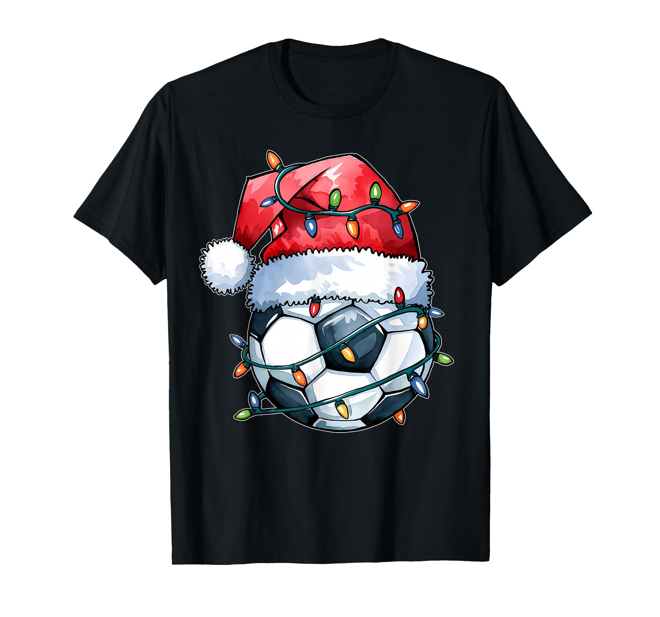 Santa Sports Soccer Player T-Shirt - Streetwear Style Men Women