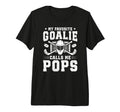 Mens Proud Hockey Goalie Pops Ice Hockey T-Shirt - Graphic Print Unisex