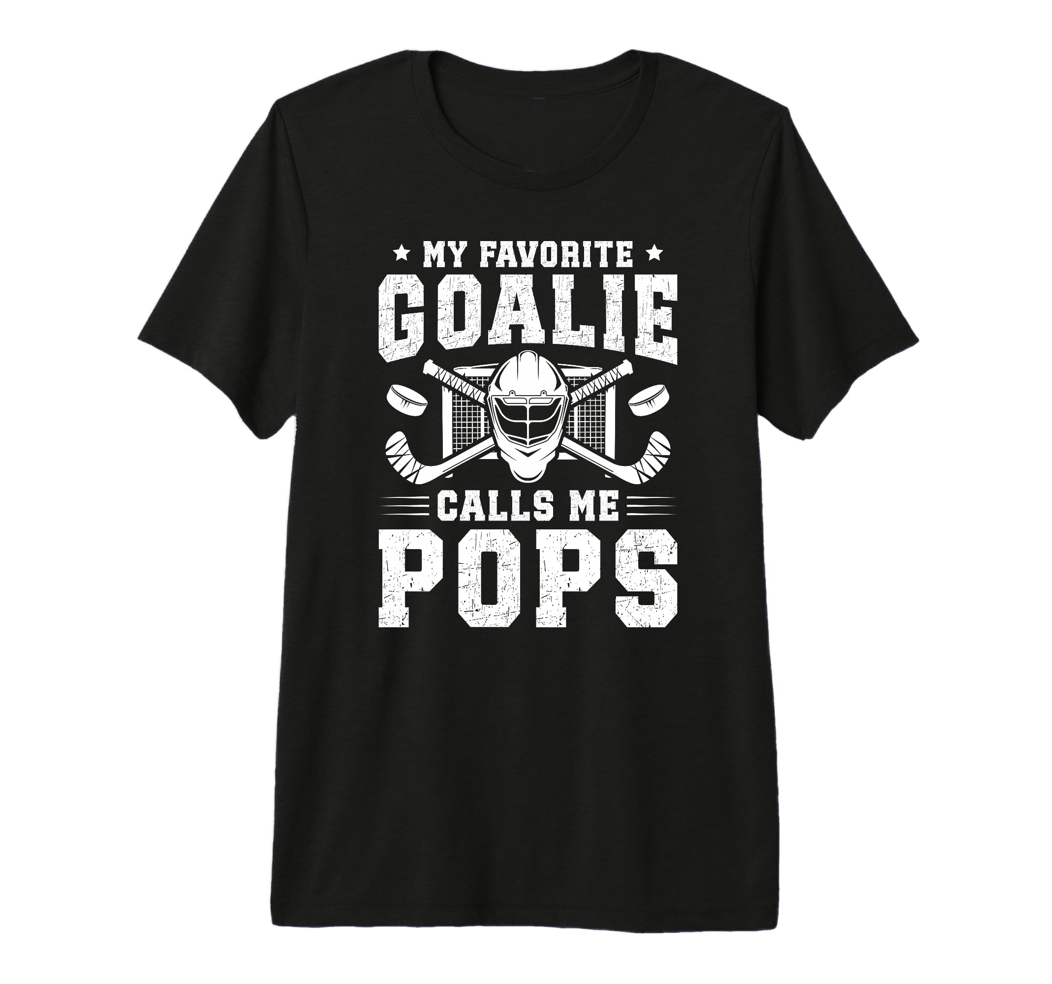 Mens Proud Hockey Goalie Pops Ice Hockey T-Shirt - Graphic Print Unisex