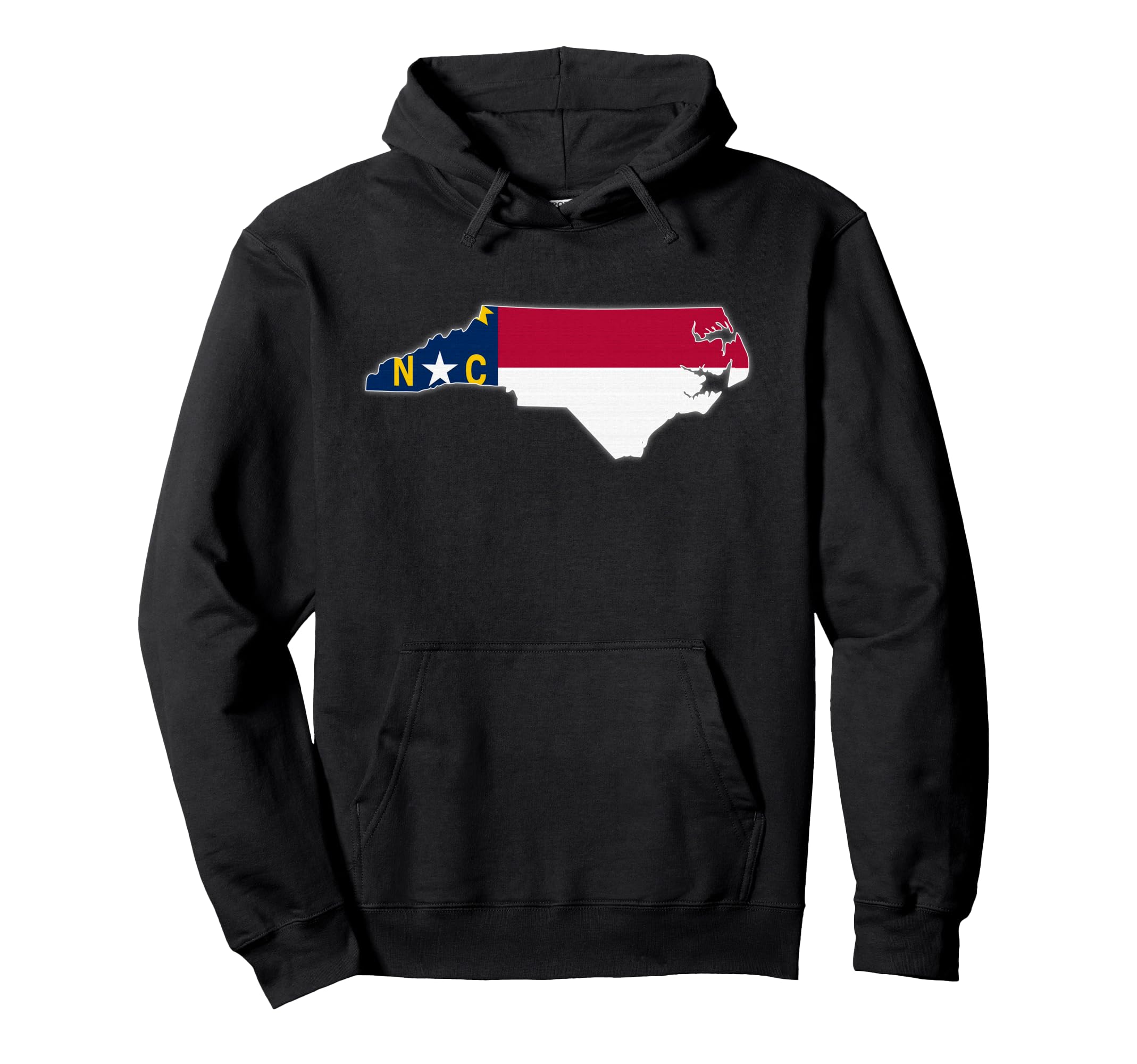 North Carolina State Map North Hoodie - Streetwear Style Men Women