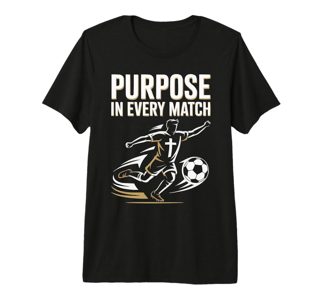 Christian Soccer Player Religious T-Shirt - Novelty Apparel for Adults