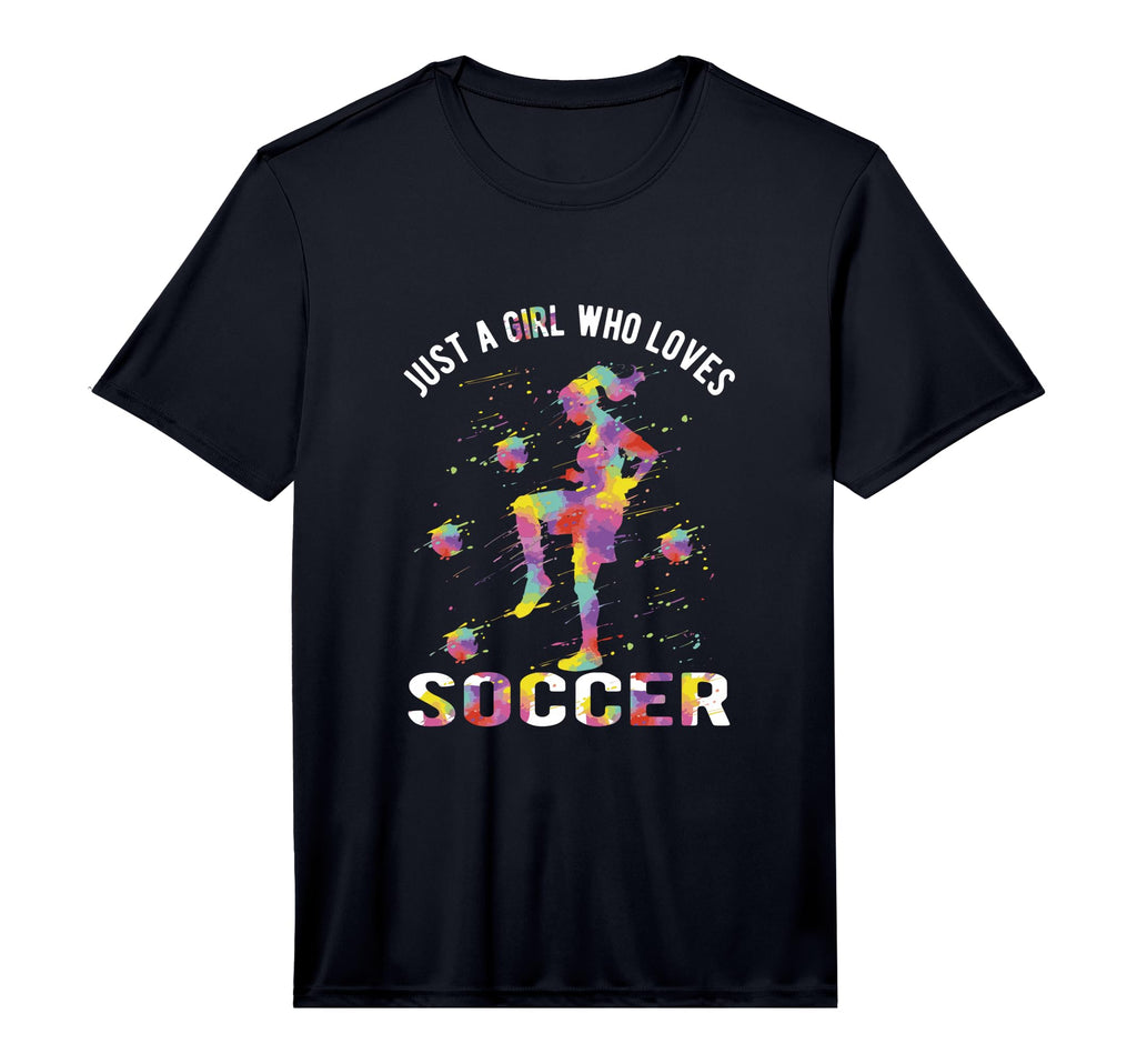 Just Who Loves Soccer Performance T-Shirt - Trendy Graphic Unisex
