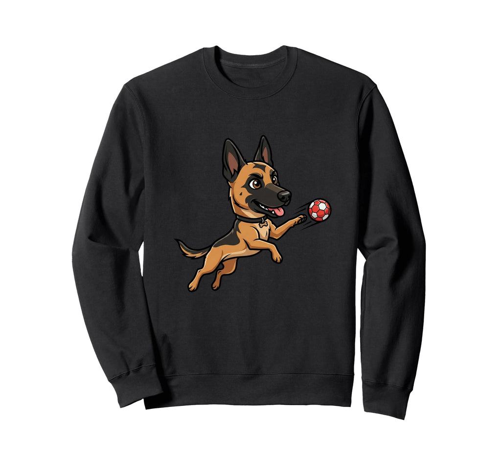 Soccer Ball German Shepherd Dog Sweatshirt - Custom Art Print for Adults
