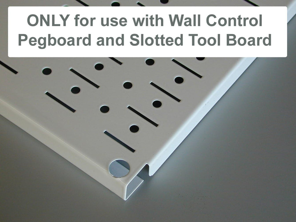 Wall Control Metal Pegboard Organizer 4ft Standard Storage Kit with Tool Board & B Slotted Storage Panel Deluxe Black Hooks