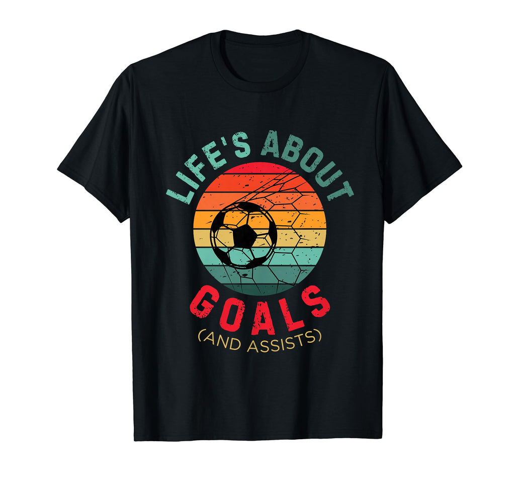 Lifes About Goals Soccer Lover T-Shirt - Trendy Graphic for Adults