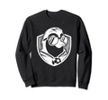 White Silhouette Penguin Soccer Ball Sweatshirt - Graphic Print for Adults