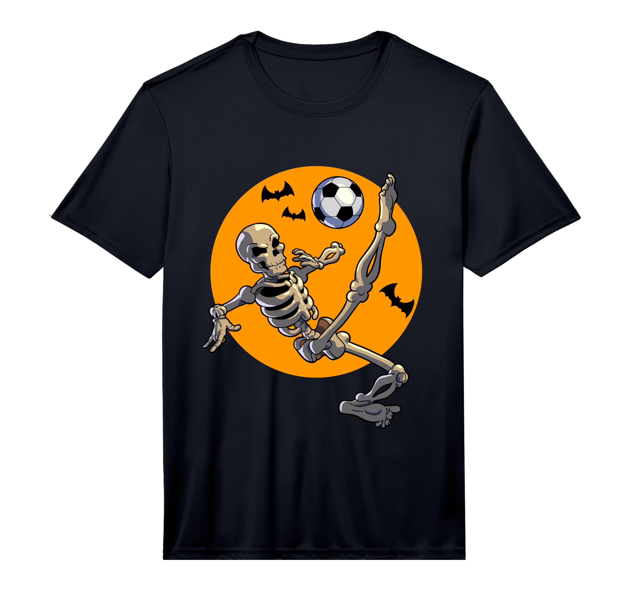 Soccer Skeleton Halloween Skeleton T-Shirt - Fun Novelty Design Unisex