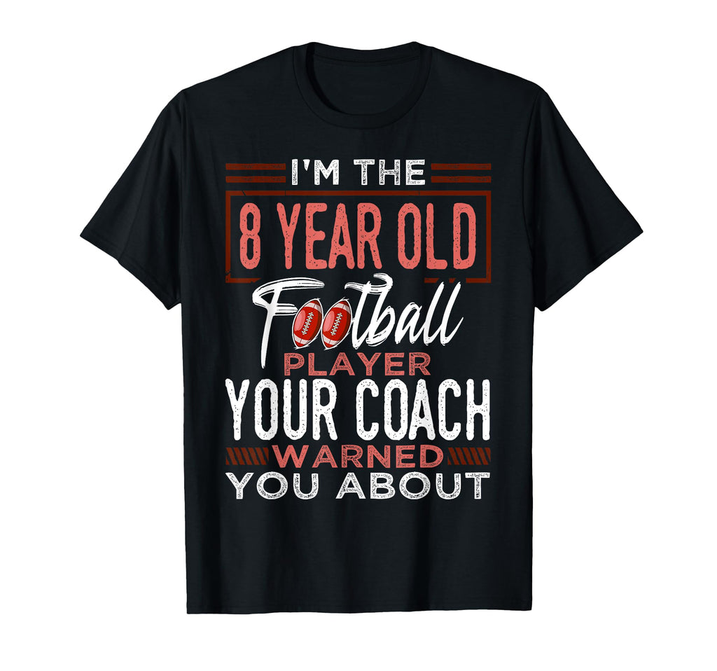 Football 8Th Birthday Party T-Shirt - Casual Everyday Wear Men Women