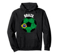 Brazil Football Fan Soccer Game Player Hoodie - Novelty Apparel Unisex