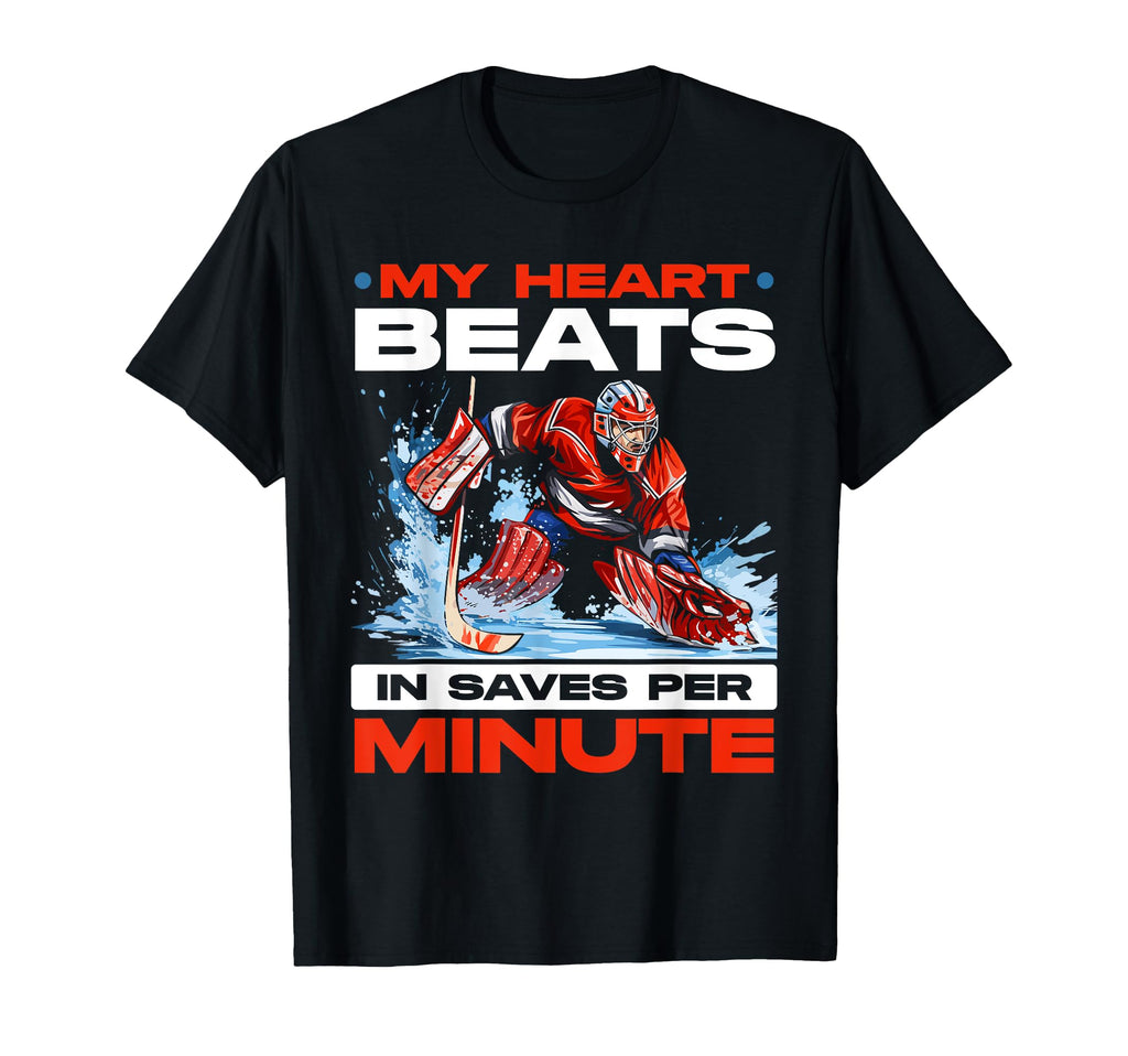 Ice Hockey Goalie Goaltender Keeper T-Shirt - Graphic Print Unisex