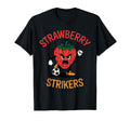 Strawberry Strikers Funny Soccer T-Shirt - Minimalist Print Men Women