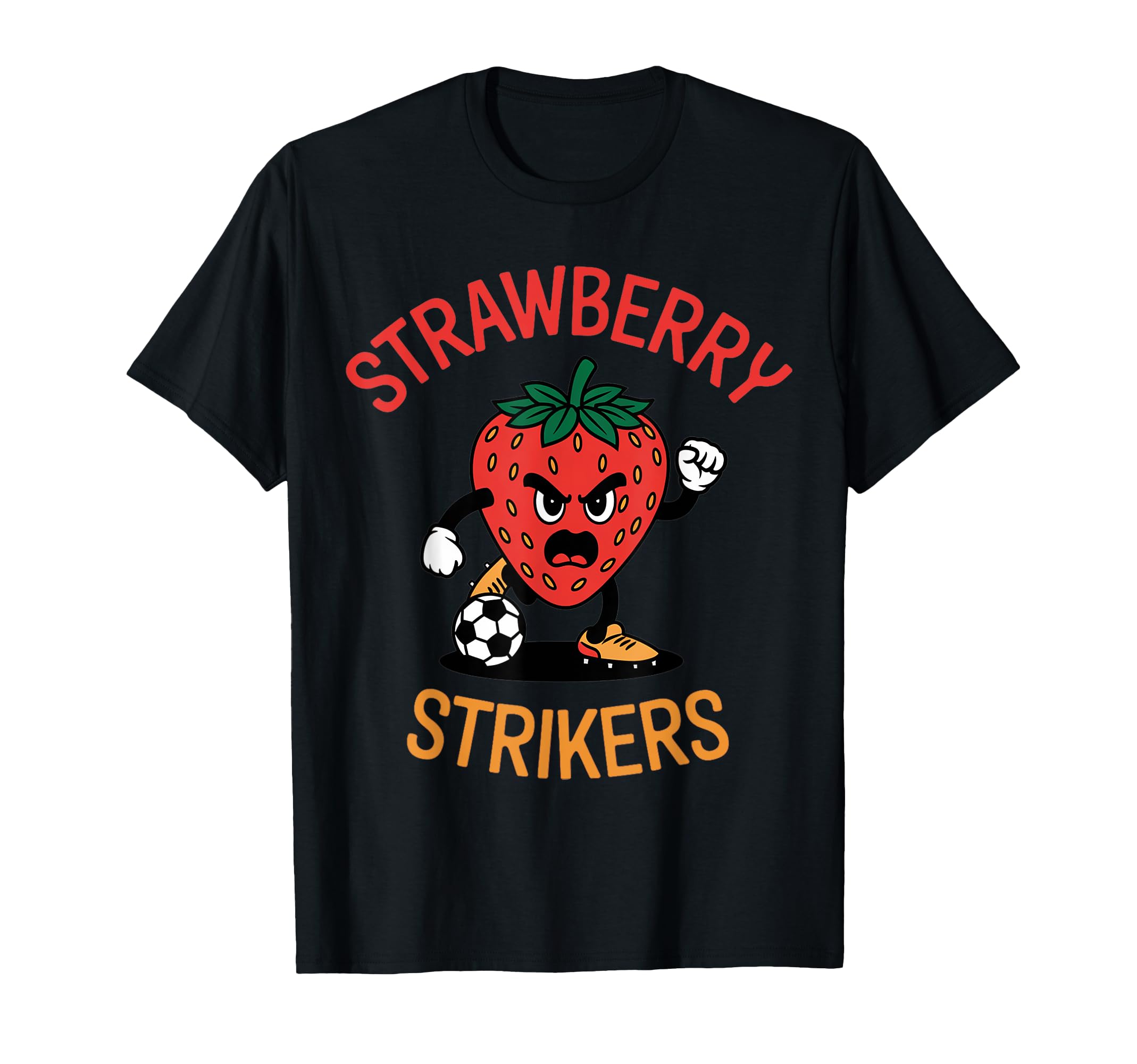Strawberry Strikers Funny Soccer T-Shirt - Minimalist Print Men Women