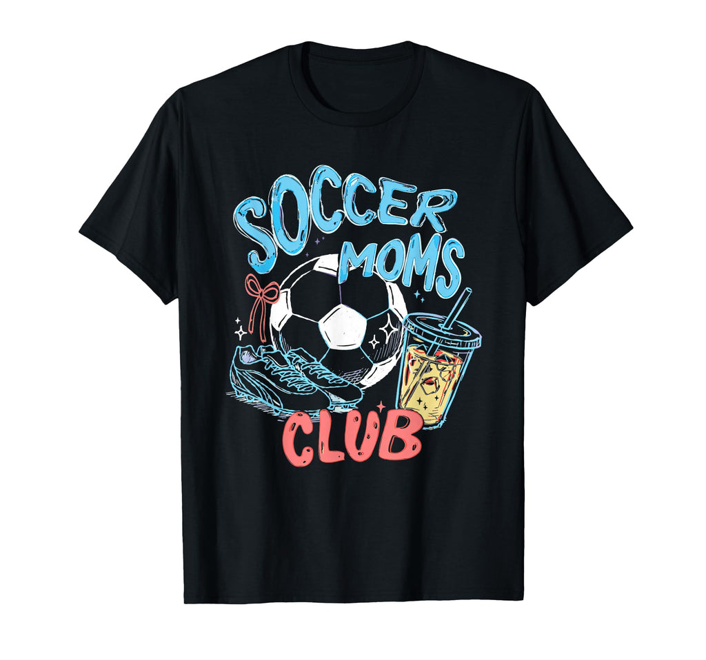 Soccer Moms Club Game Day Sports Baller T-Shirt - Aesthetic Graphic Unisex