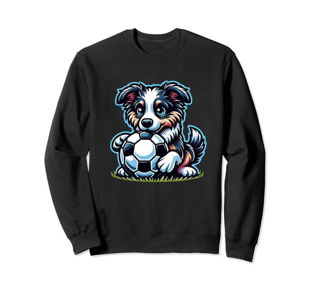 Border Collie Dog Soccer Champion Fan Sweatshirt - Streetwear Style Unisex
