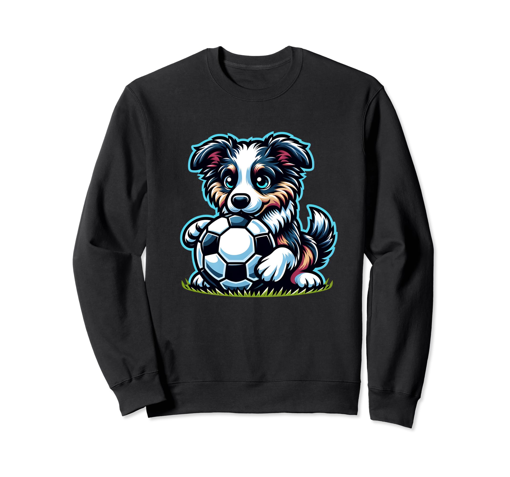 Border Collie Dog Soccer Champion Fan Sweatshirt - Streetwear Style Unisex