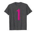 Number 1 One Distressed Sport Team Player T-Shirt - Graphic Print Unisex