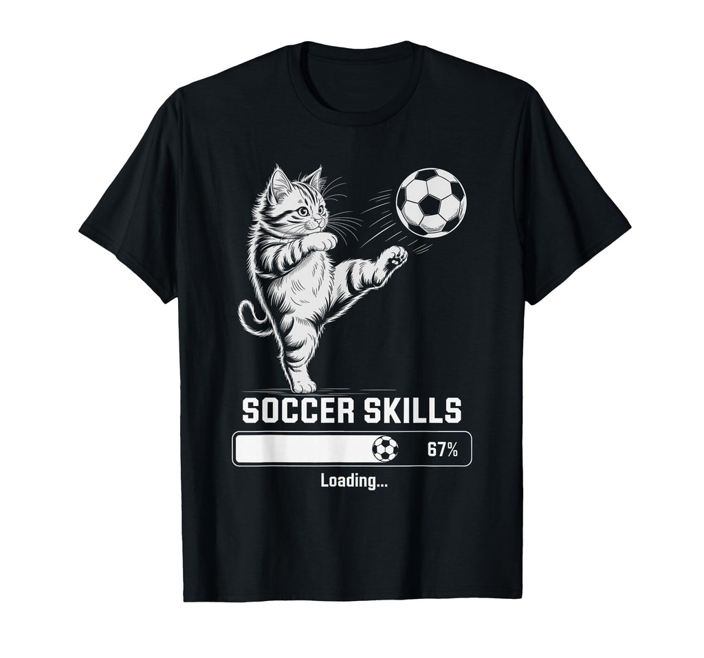 Kawaii Soccer Skills Loading Cat Mom My T-Shirt - Graphic Print Men Women