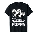 Soccer Heart Poppa Soccer Player T-Shirt - Trendy Graphic Men Women