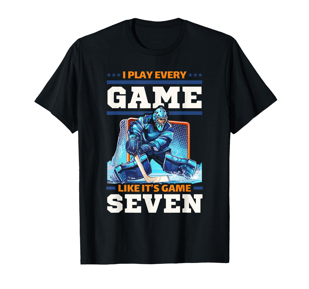 Ice Hockey Goalie Goaltender Keeper T-Shirt - Casual Everyday Wear Unisex