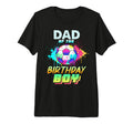 Dad Birthday Soccer Ball Colorful Tri T-Shirt - Custom Art Print Men Women