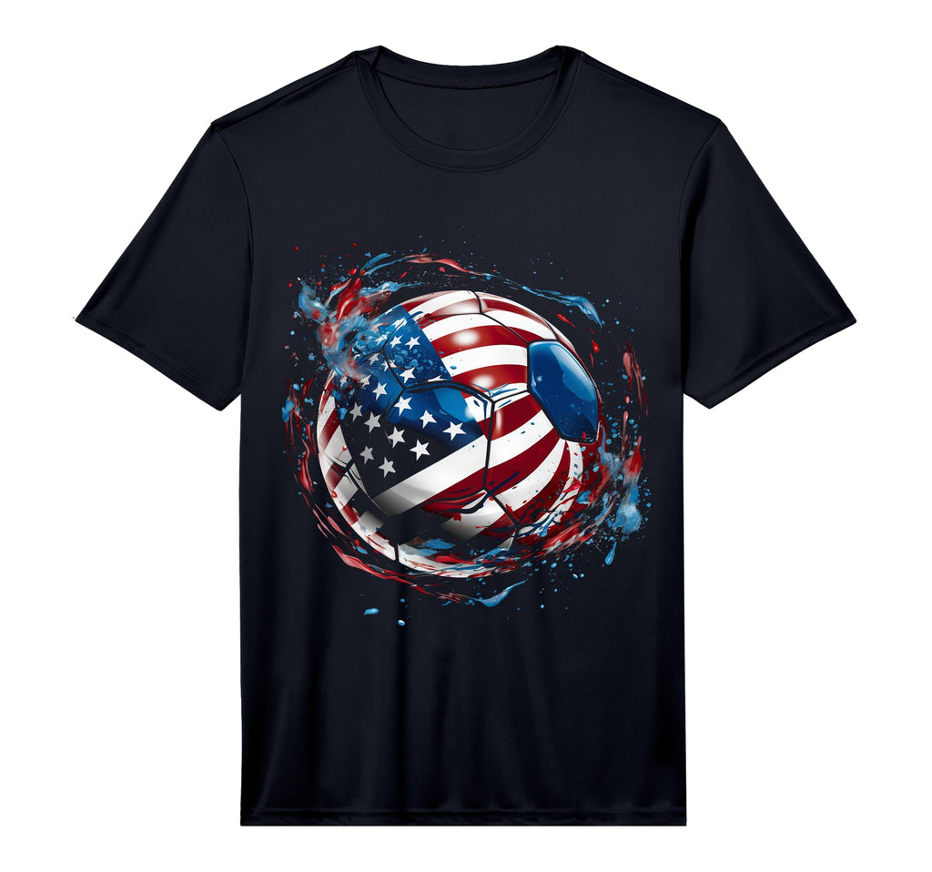 Soccer Football Usa Flag Soccer Gift T-Shirt - Novelty Apparel Men Women