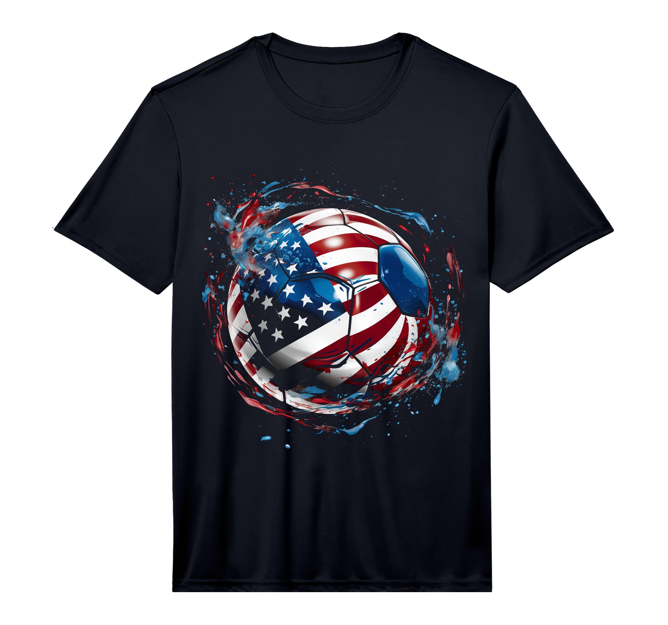Soccer Football Usa Flag Soccer Gift T-Shirt - Novelty Apparel Men Women
