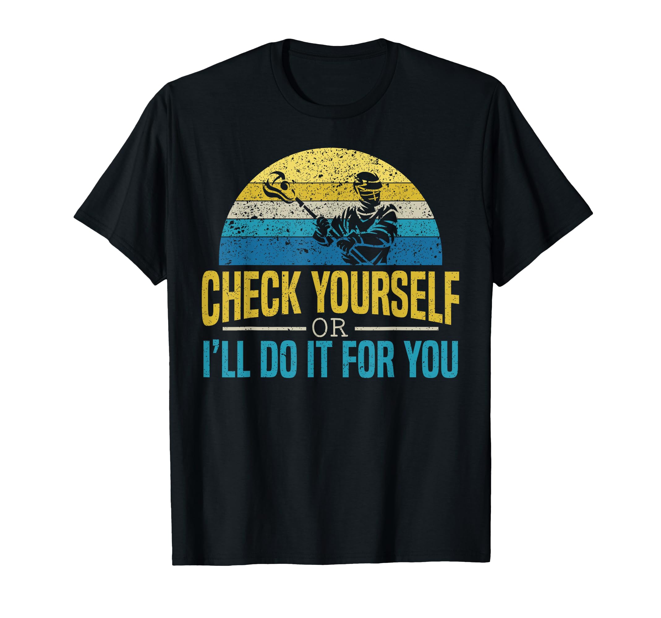 Lacrosse Player Goalie Goalkeeper T-Shirt - Trendy Graphic for Adults