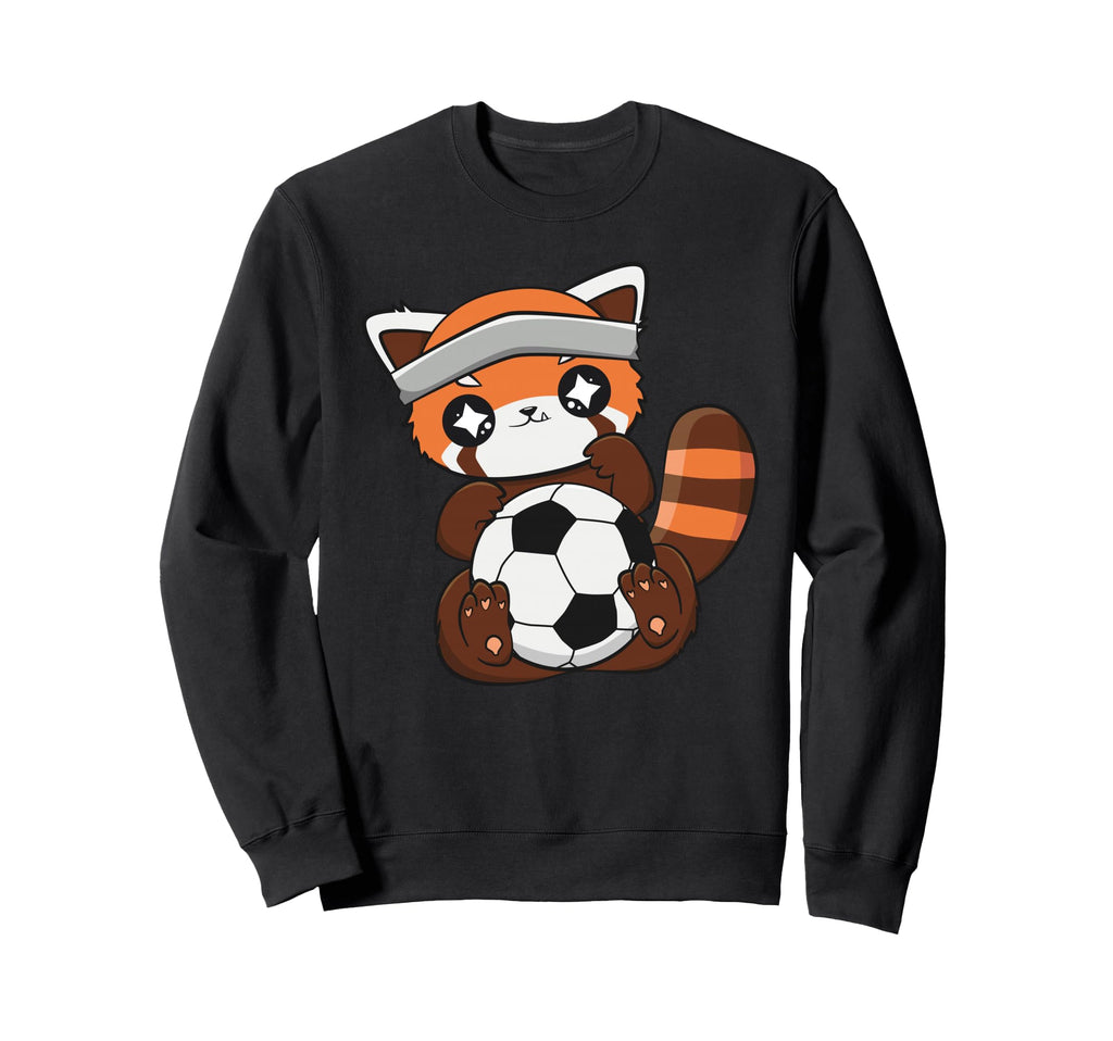 Red Panda Soccer Ball Sport Coach Sweatshirt - Minimalist Print Men Women