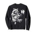 Raccoon Soccer Sports Athlete Sweatshirt - Custom Art Print for Adults