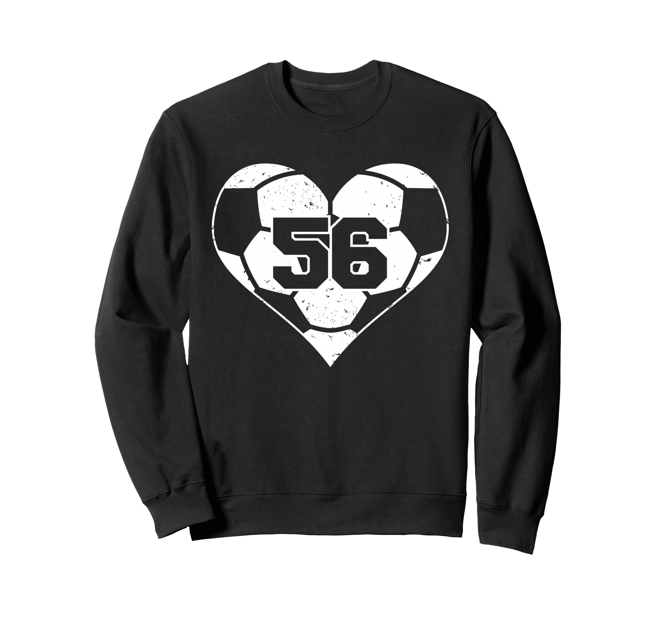 Soccer Heart Number 56 Jersey Sports Sweatshirt - Graphic Print Men Women