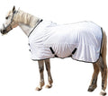 Horse Fly Sheet Equine Summer Sheets, Comfy Mesh Bug and Mosquito Protection Standard Neck - White 81"