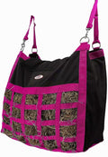 Supreme Slow Feed Top Load Hay Bag with Super Tough Bottom and 6 Month Warranty (Black and Pink)