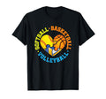 Interlocking Heart Softball T-Shirt - Custom Art Print for Adults
