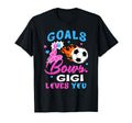 Gender Reveal Goals Or Bows Gigi Loves T-Shirt - Graphic Print for Adults