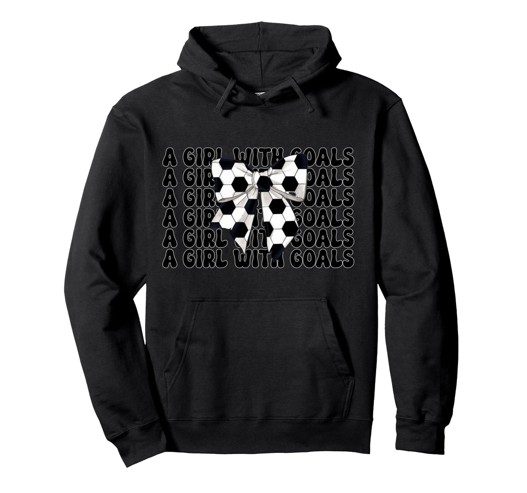 Soccer Coquette Bow Goals Hoodie - Minimalist Print Unisex
