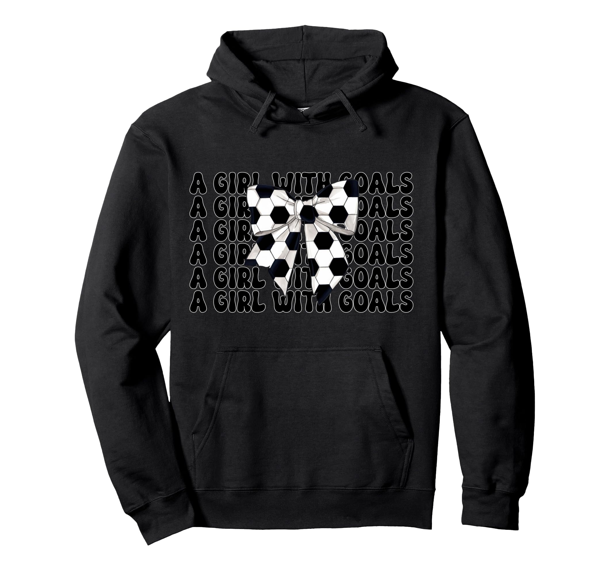 Soccer Coquette Bow Goals Hoodie - Minimalist Print Unisex