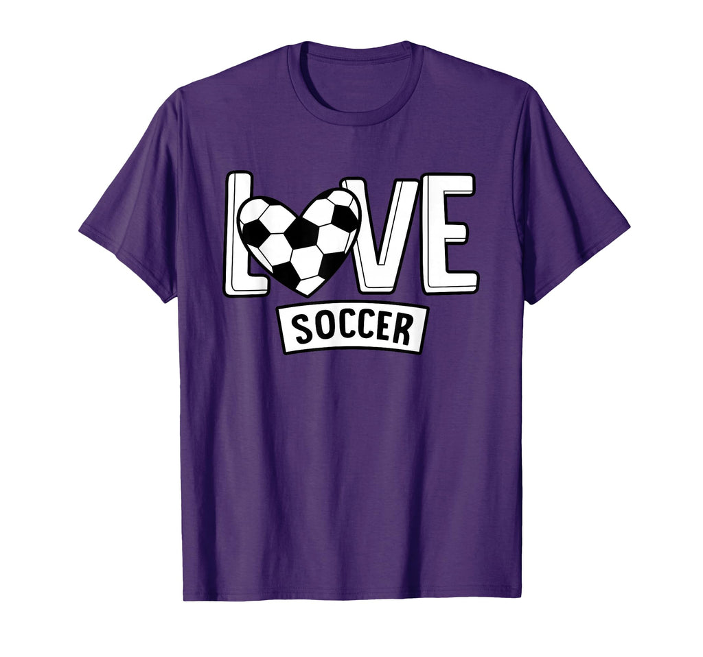 Love Soccer Funny Hearty Soccer Field T-Shirt - Novelty Apparel Men Women