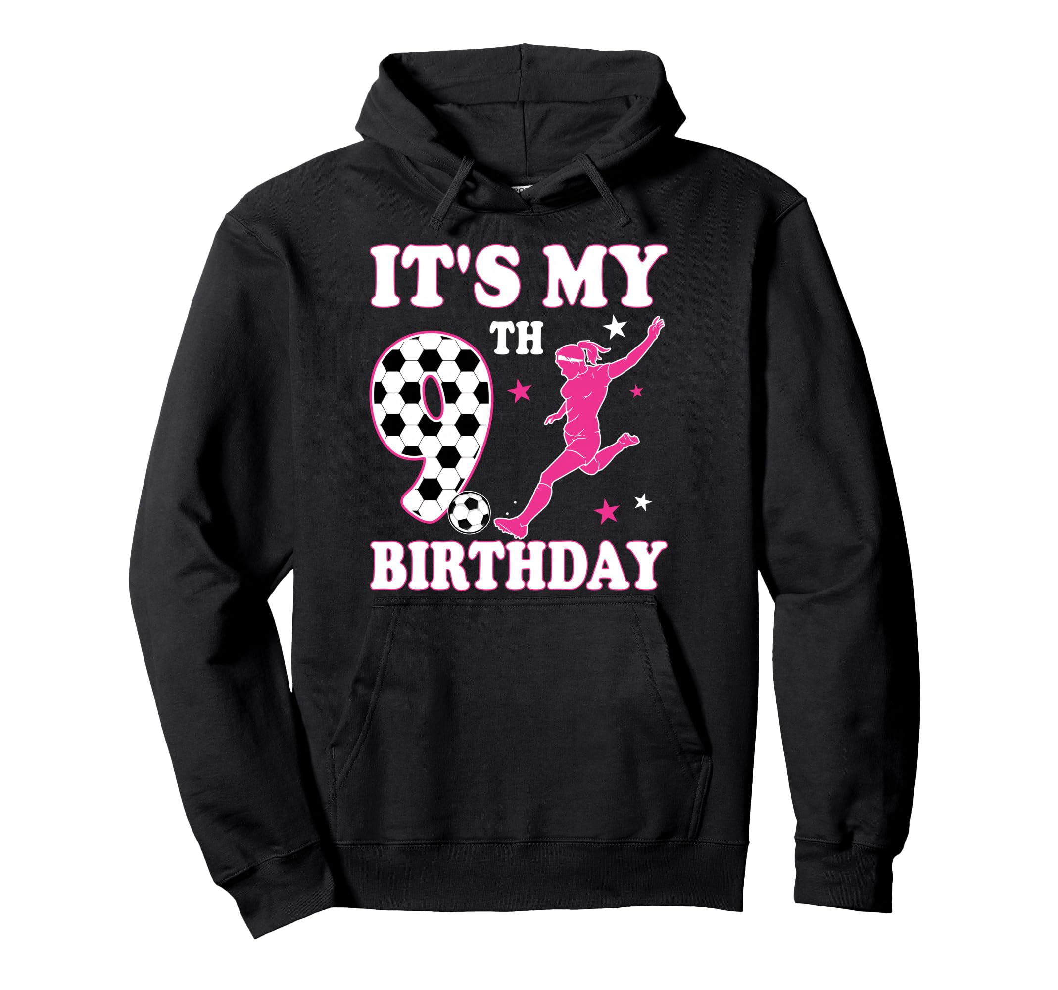 9Th Birthday Soccer Themed 9 Year Hoodie - Casual Everyday Wear Men Women