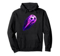 Retrowave Soccer Ball Futuristic Hoodie - Novelty Apparel Men Women