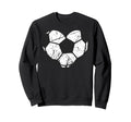 Soccer Ball Heart Valentines Day I Sweatshirt - Aesthetic Graphic Unisex