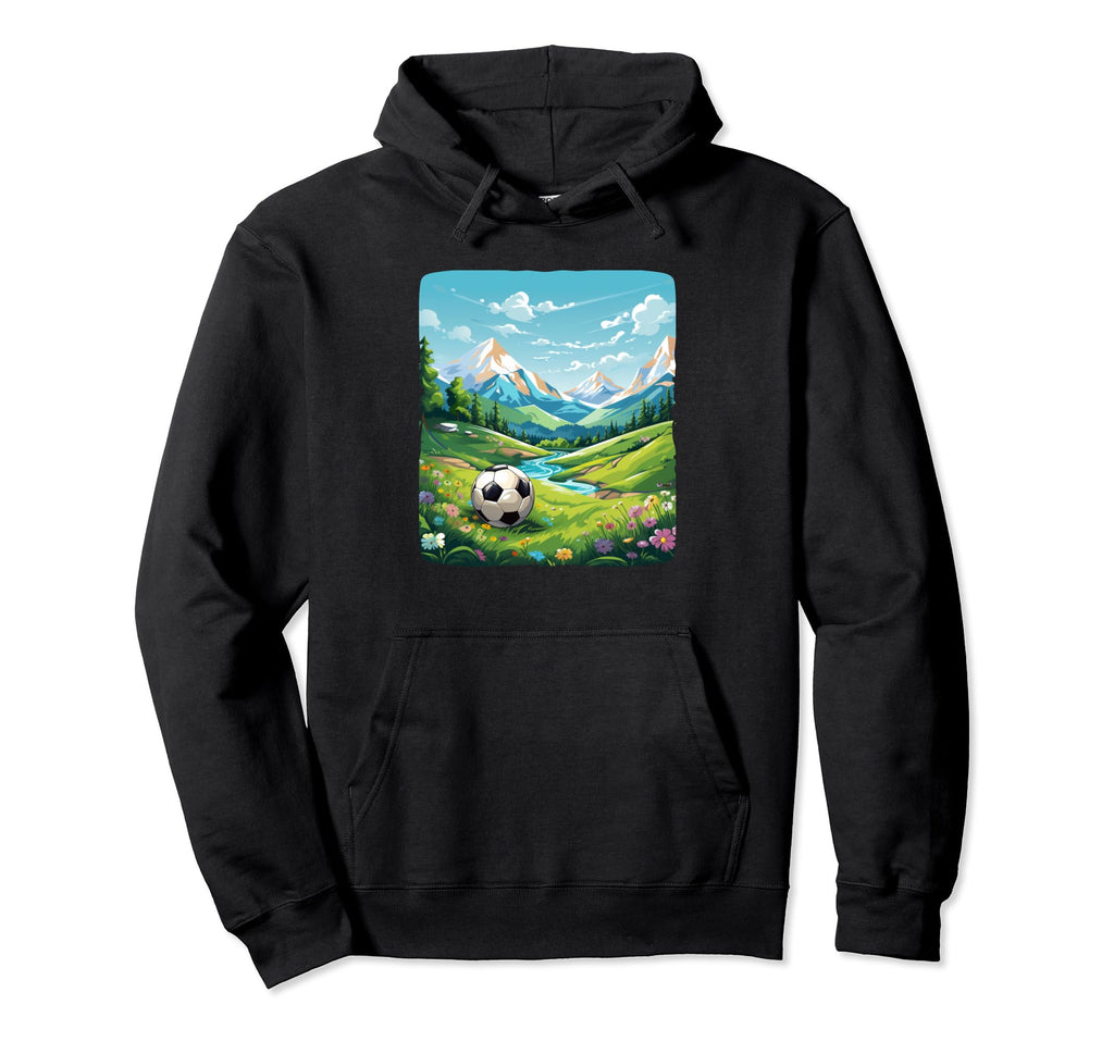 Nice Spring Landscape Soccer Ball Hoodie - Streetwear Style Men Women