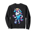 Footballer Unicorn Fans Soccer Sweatshirt - Fun Novelty Design for Adults