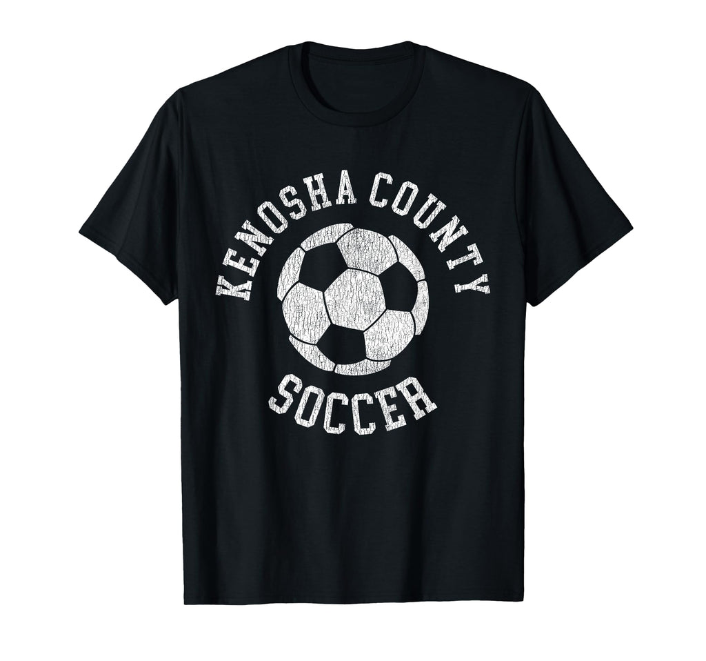 Kenosha County Soccer Distressed 90S T-Shirt - Unique Graphic Unisex